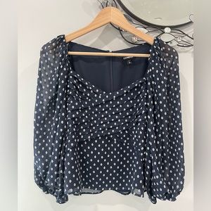 EXPRESS Bishop Sleeve Patterned Blouse size XS -C